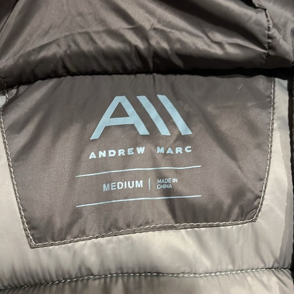 Andrew Marc | Kerr Hooded Longline Puffer Vest Chocolate size Medium - Picture 11 of 16